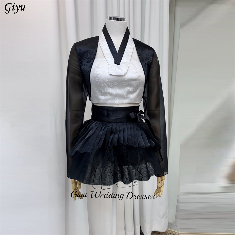Hanbok Modern Set - Giyu Koreański Nowoczesny Hanbok 3-częściowy Zestaw: