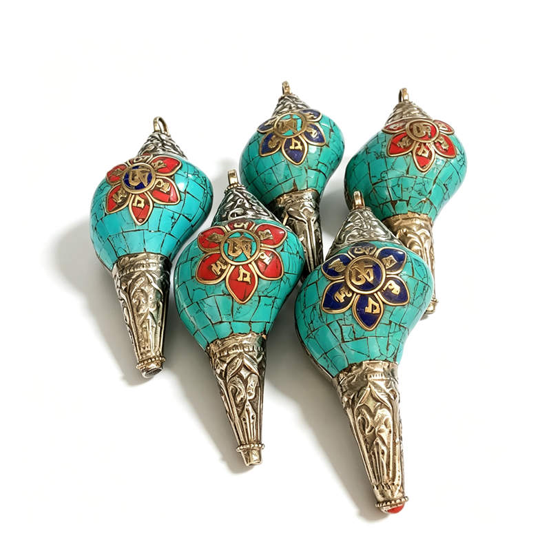 Ethnic Fashion Com - Naturalne zawieszki z muszli, rękodzieło buddyjskie