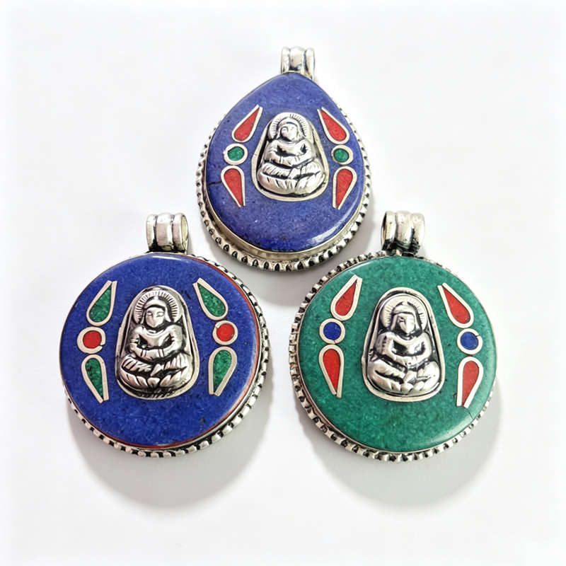 Ethnic Fashion Com - Tibetskie amulety Buddy, zawieszki z miedzi