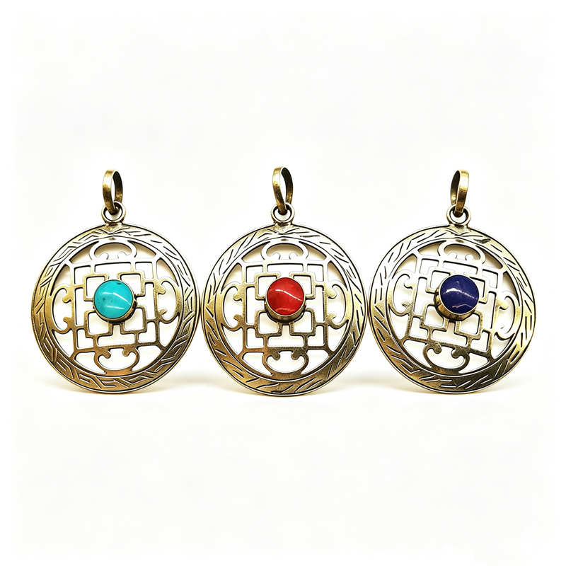 Ethnic Fashion Com - Tibetskie wisiorki z mandalą, amuletem z