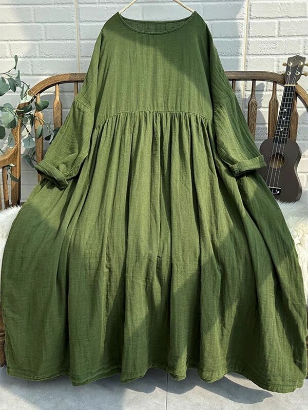 Ethnic Style Dresses - Jaskrawa, retro długa sukienka damska plus