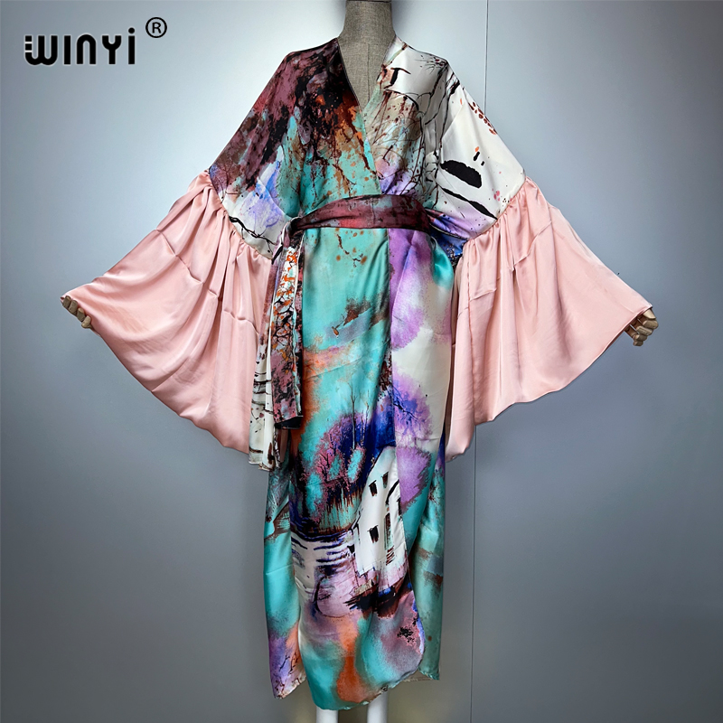 WINYI Letnia Sukienka Kimono n – Kaftan Women Boho recenzja i cena