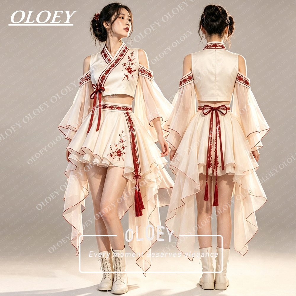 OLOEY Nowoczesny Czerwony Haft – Hanbok Modern Set recenzja i cena