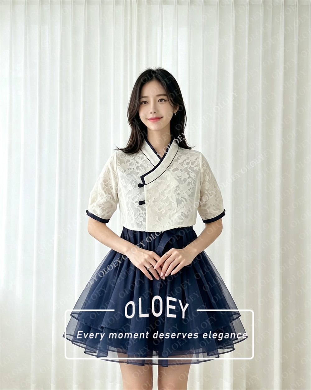 OLOEY Nowoczesny Czarny Krótki – Hanbok Modern Set recenzja i cena