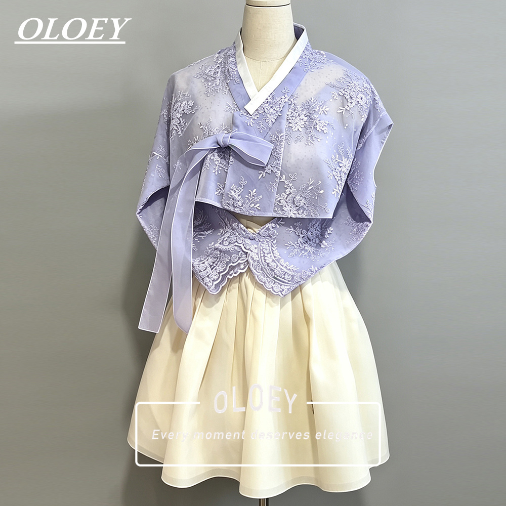 OLOEY Elegancki Fioletowo-Żółt – Hanbok Modern Set recenzja i cena