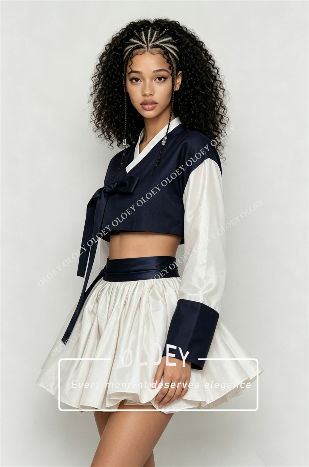 OLOEY Nowoczesny granatowy z k – Hanbok Modern Set recenzja i cena
