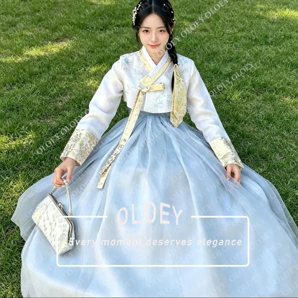 OLOEY Elegancki Jasnoniebieski – Hanbok Modern Set recenzja i cena