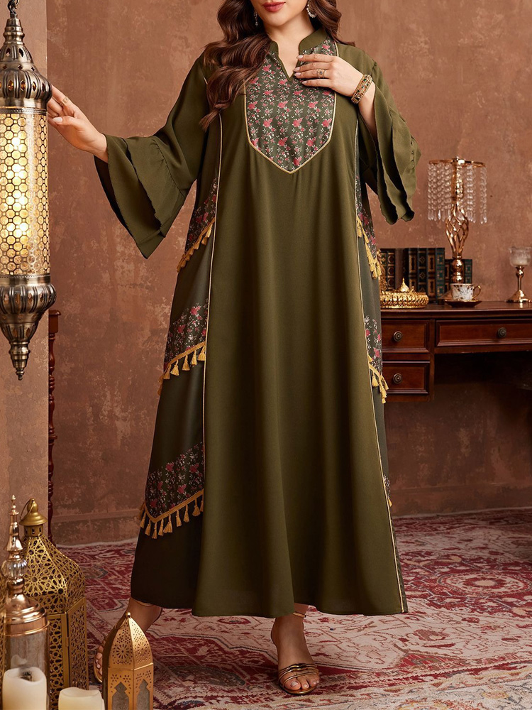GIBSIE Sukienka Abaya Plus Siz – Ethnic Style Dresses recenzja i cena